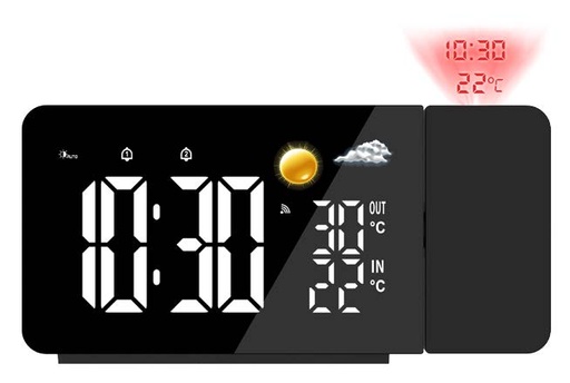 [JD9716N] STAZIONE BAR. PROIEZ. LED - NERO LOWELL