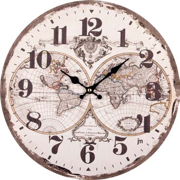 [21564] orologio da parete in mdf cm. 33 quadrante anticato