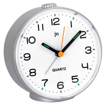 [JA7110S] SVEGLIA QUARZO ANALOG.MOVIMENTO CONTINUO SILENZ.SILVER