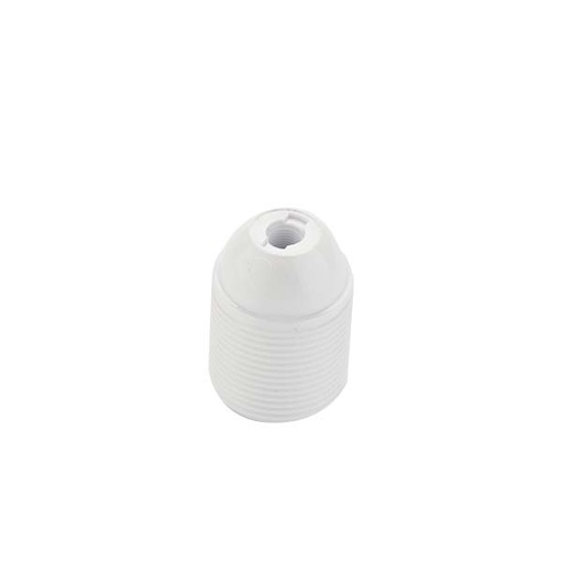 [F0192BN] PORTALAMPADA E27 RESINA CAMICIA FILETTATA BIANCO FAI