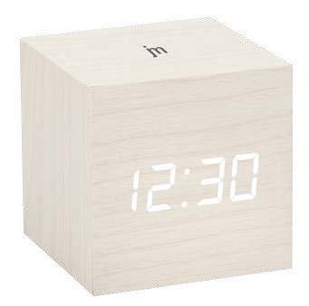 [JD9537B] SVEGLIA LED LEGNO USB LOWELL