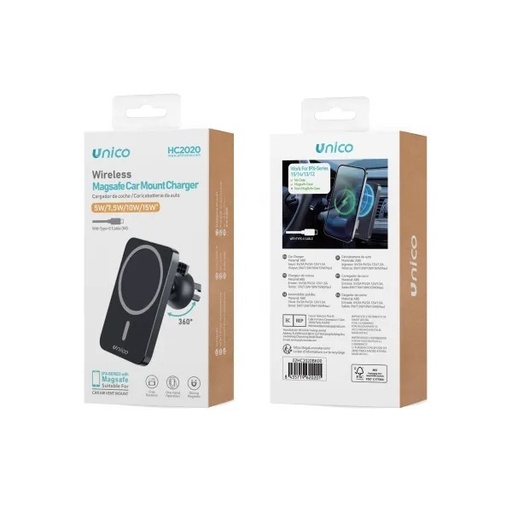 [HC2020] CARICATORE UNICO MAGNETICO WIRELESS PER AUTO 