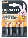 PILE DURACELL ALKALINE STILO POWER BOOST AA BL. 4