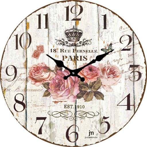 [14852] OROLOGIO PARETE VETRO QUADRATO DIAM.33.5  LOWELL