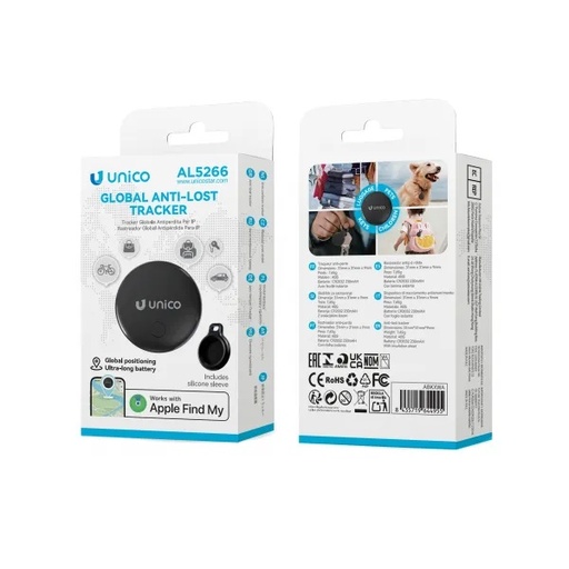 [AL5266N] LOCALIZZATORE UNICO ANTISMARRIMENTO CON POSIZIONAMENTO GLOBALE NERO 