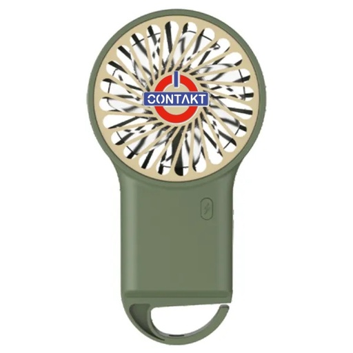 [AI409739] VENTILATORE UNICO RICARICABILE  PORTATILE Ø 8.1 CM 7 PALE 3 VELOCITA' COLORE VERDE 