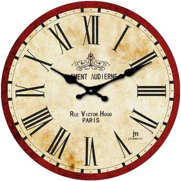 [14898] OROLOGIO PARETE VETRO SERIGRAFATO DIAM.33.5  LOWELL
