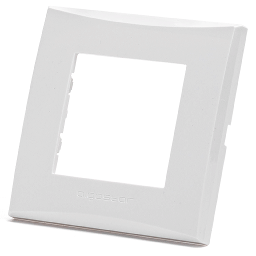 [AI189532] PLACCA A 2 MODULI IN PLASTICA BIANCA SERIE AVP