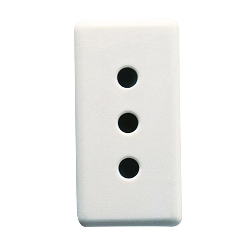 [GEWGW20201] PRESA STANDARD ITALIANO 250V ac - 2P+T 10A -P11 - 1 MODULO - SYSTEM WHITE