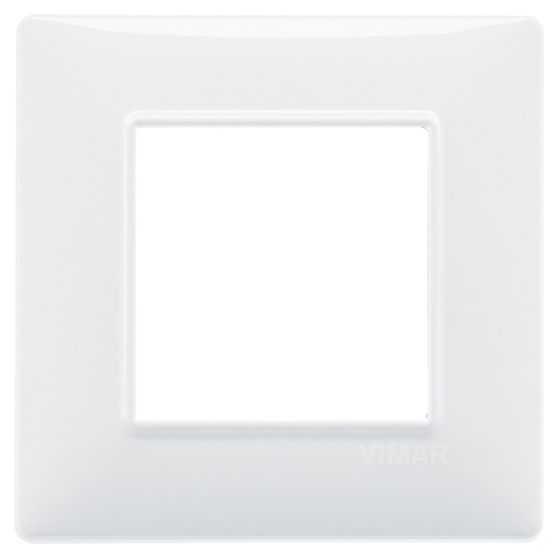 [VIW1464201] PLACCA VIMAR TECNOPOLIMERO SERIE PLANA BIANCO 2 POSTI