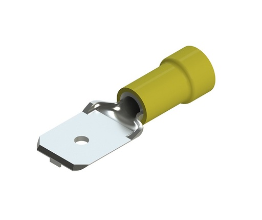 [Z92245] CAPICORDA PREISOLATO MASCHIO  6.3X0.8 MM ROSSO  100 PZ. ZIPPO