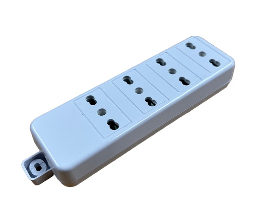 [CT2024BSC] PRESA MULTIPLA CONTAKT 4 BIPRESE 2P+T 16A (SENZA CAVO) BIANCO