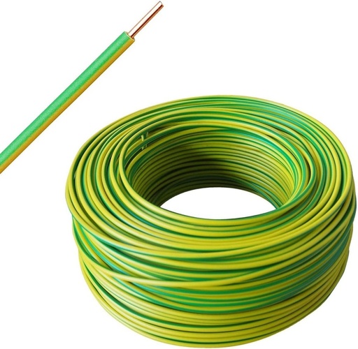[A1X1GV200] CAVO ELETTRICO UNIPOLARE N07V-K 1X1 GIALLO/VERDE 200 MT. IMQ