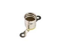 [F0054] PORTALAMPADA E14 IN METALLO CON ALETTE FORATE FAI 