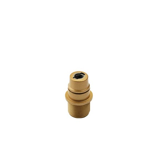 [F0193OR] PORTALAMPADE FAI ORO E14 CAMICIA FILETTATA CON FERMO TERMOPLASTICO 