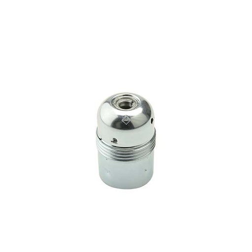 [F1031FARG] PORTALAMPADA FAI E27 ARGENTO CAMICIA FILETTATA IN METALLO 