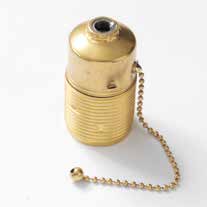 [F2031FARG] PORTALAMPADA FAI ARGENTO E27 CAMICIA LISCIA IN METALLO CON INTERRUTTORE A CATENELLA