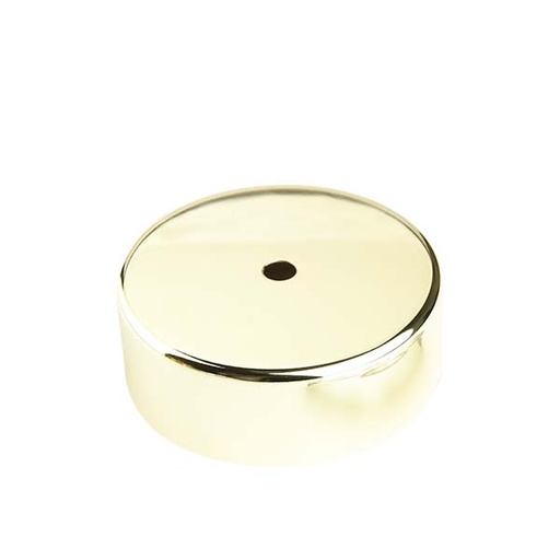 [F1159OT] ROSONE CILINDRICO 1FORO  OTTONATO FAI