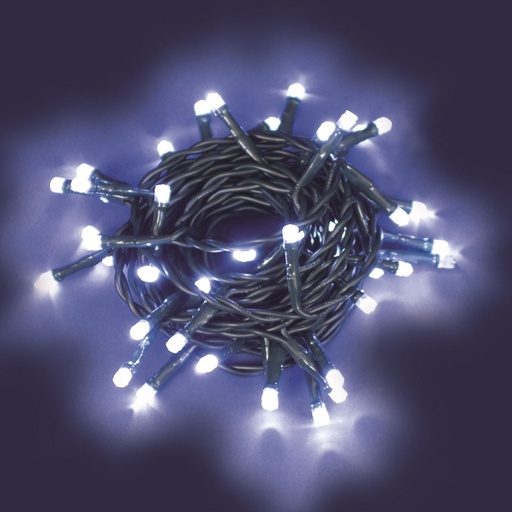 [L23338] CATENA MB 40 LED BIANCO 5MM LUCE FISSA 230V INTERNO CAVO VERDE 1,5+4M