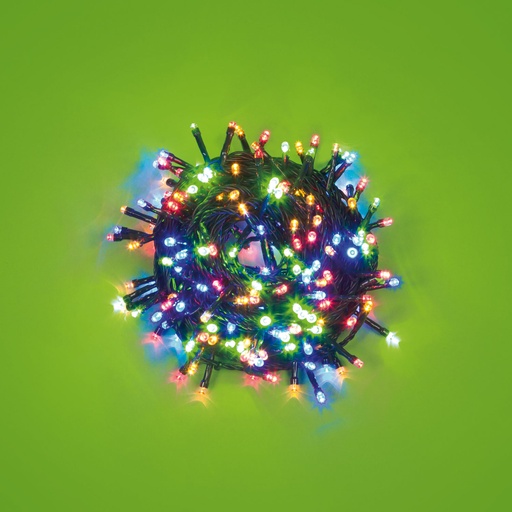 [L30831] CATENA TLE 180 LED MULTI 5MM SERIE EX CONTROLLER 8G 24V ESTERNO CAVO VERDE 2+7.5