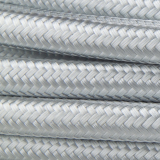 [CTAX531] CAVO ELETTRICO RIVESTITO TESSUTO TONDO 2X0,75 45MT. ARGENTO CONTAKT (PR. MT.)