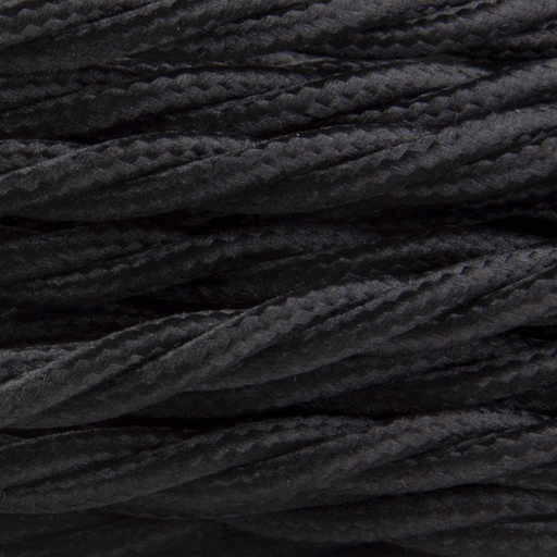 [CTAX763] CAVO ELETTRICO RIVESTITO TESSUTO TRECCIATO 3X0,75 45MT.  NERO CONTAKT (PR. MT.)