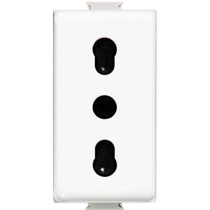 [BTIAM5180] FRUTTO BTICINO  PRESA BIVALENTE 10/16A DA INCASSO 250V SERIE  BTICINO MATIX 