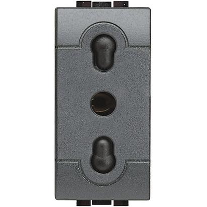 [BTIL4180] FRUTTO BTICINO PRESA BIVALENTE 10/16A DA INCASSO 10/16A 250V SERIE BTICINO LIVINGLIGHT 
