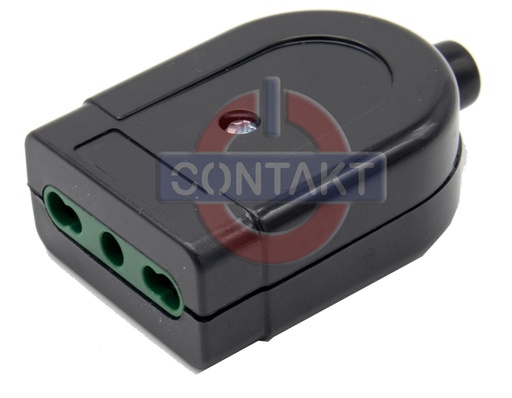 [CT1004N] BIPRESA CIVILE CONTAKT 2P+T 16A 250V P17/11 NERO