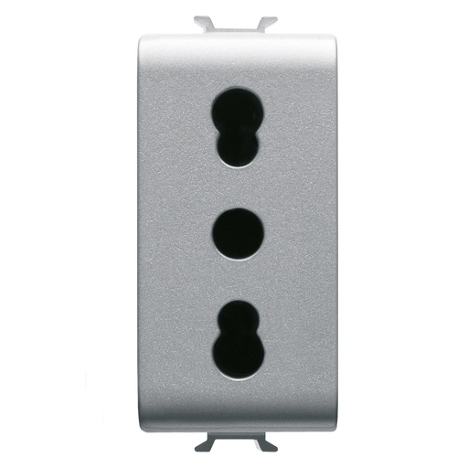 [GEWGW14203] FRUTTO GEWISS PRESA BIVALENTE 10/16A DA INCASSO 10/16 250V SERIE CHORUSMART TITA