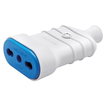 [GEWGW28205] PRESA CIVILE E INDUSTRIALE GEWISS BIPASSO 10/16A 2P+T  P17-P11 250V  BIANCO