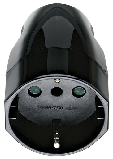 [VIW00224] PRESA CIVILE  VIMAR  2P+T16A  PRESA SCHUKO TIPO P30 250V  NERO