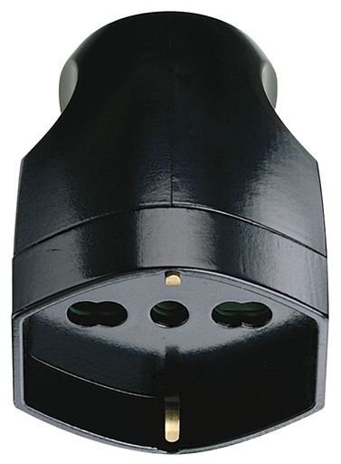 [VIW00225] PRESA CIVILE VIMAR 2P+T10/16A SCHUKO  P40 250V  NERO