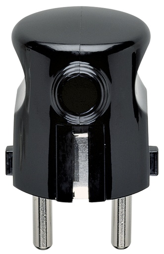 [VIW00241] SPINA CIVILE VIMAR 2P+T16A S31 250V STANDARD TEDESCO/FRANCESE CAVO 90°  NERO