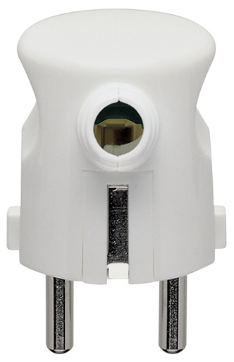 [VIW00241B] SPINA CIVILE VIMAR 2P+T16A S31 250V STANDARD TEDESCO/FRANCESE CAVO 90°  BIANCO