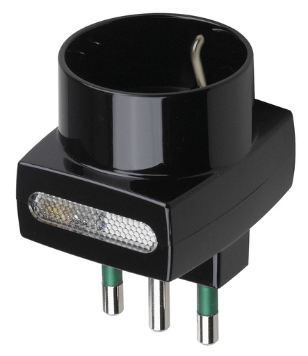 [VIW00329] ADATTATORE CIVILE VIMAR 1 SPINA 2P+T 1 PRESA BIPASSO 16A + SCHUKO E LUMINOSO