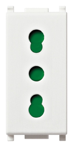 [VIW14203] FRUTTO VIMAR PRESA BIVALENTE 10/16A DA INCASSO 10/16A 250V SERIE PLANA BIANCO