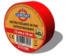 NASTRO ADESIVO ISOLANTE CONTAKT 15MMX10MT ROSSO