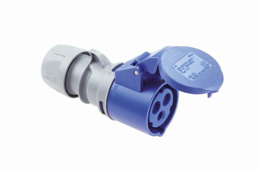 [FG23703] PRESA INDUSTRIALE FAEG VOLANTE ATTACCO RAPIDO 2P+T 16A 230V IP44 BLU