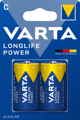 [4914] PILE VARTA ALKALINE LONGLIFE POWER MEZZA TORCIA C  BL.2 4914