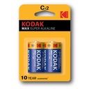 PILE KODAK ALKALINE MAX MEZZA TORCIA C BL. 2 KMAX1400