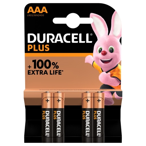 [MN2400P] PILE DURACELL ALKALINE  MINISTILO PLUS  AAA BL. 4