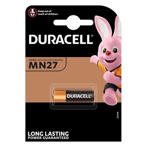 [MN27] PILE DURACELL ALKALINE PER RADIOCOMANDI 12V BL. 1 MN27
