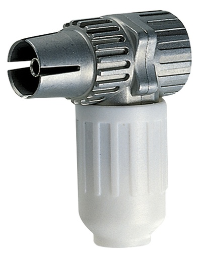 [VIW01635] PRESA ANTENNA COASSIALE VIMAR TV-SAT 90° BIANCO