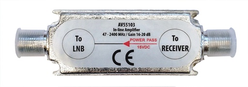 [AV55103] AMPLIFICATORE DI LINEA 16/20DB 47-2400MHZ ATTACCO F .