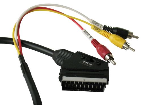 [M149000193] CAVO SCART IN-OUT 3RCA S/S 1,5MT. MKC