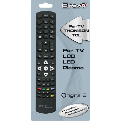 [ORIGINAL8] TELECOMANDO TV BRAVO MODELLO ORIGINAL DEDICATO PER THOMSON 