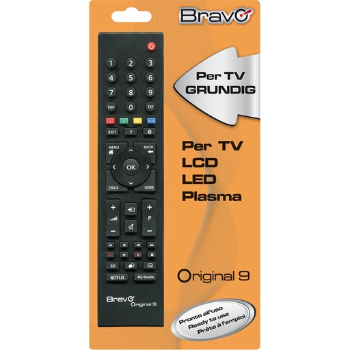 [ORIGINAL9] TELECOMANDO TV BRAVO MODELLO ORIGINAL DEDICATO PER GRUNDING 