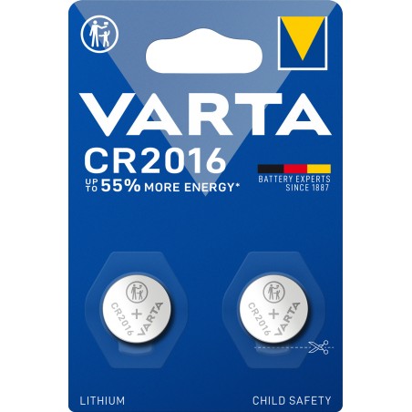 [6016B2] PILE VARTA SPECIALISTICHE 3V LITHIO BL. 2 6016/CR2016
