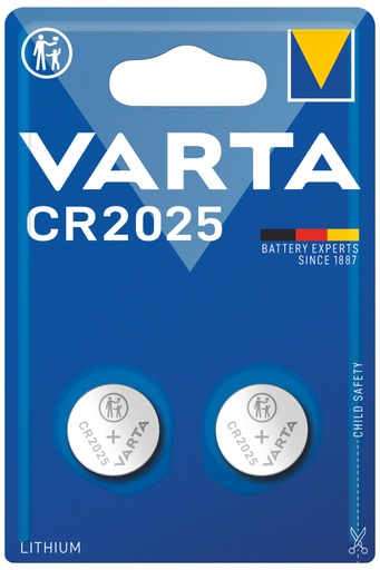 [6025B2] PILE VARTA SPECIALISTICHE 3V LITHIO BL. 2 6025/CR2025
